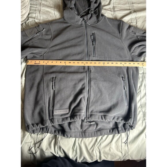 Baerskin Tactical Hoodie Mens 2XL Gray Fleece Full Zip Utility Jacket Outdoor - Picture 7 of 8